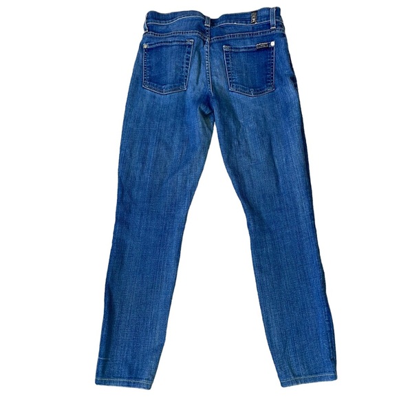 7 for all Mankind the skinny jeans denim 29" waist medium wash mid rise - Picture 3 of 9